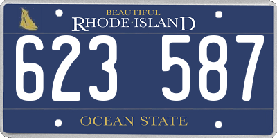 RI license plate 623587