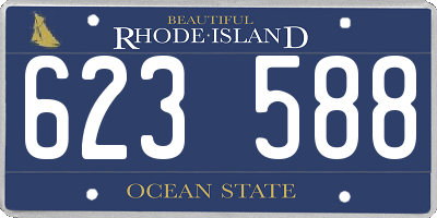 RI license plate 623588