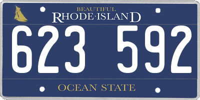 RI license plate 623592