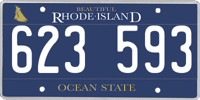 RI license plate 623593