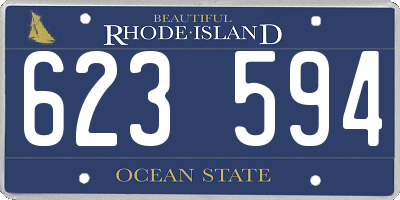 RI license plate 623594