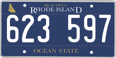 RI license plate 623597