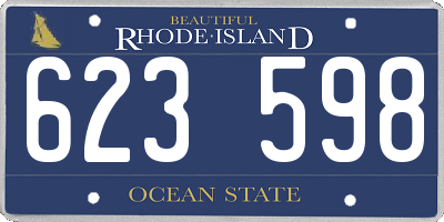 RI license plate 623598