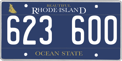 RI license plate 623600