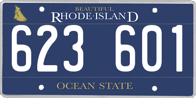 RI license plate 623601