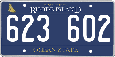 RI license plate 623602