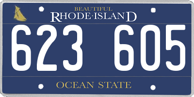 RI license plate 623605