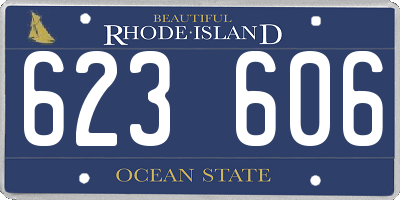 RI license plate 623606