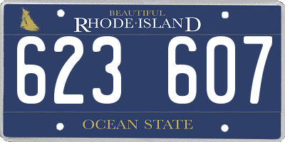 RI license plate 623607