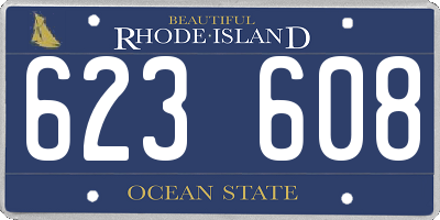 RI license plate 623608