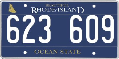RI license plate 623609