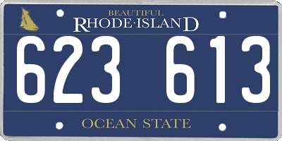RI license plate 623613