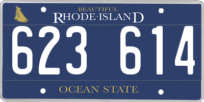 RI license plate 623614
