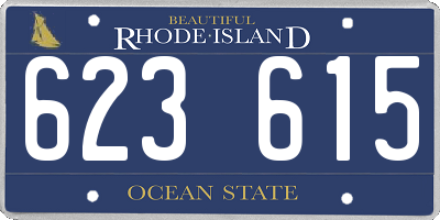 RI license plate 623615