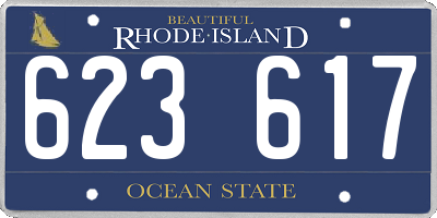 RI license plate 623617