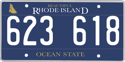 RI license plate 623618