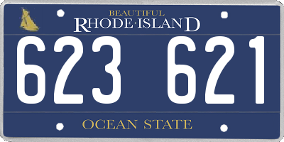 RI license plate 623621