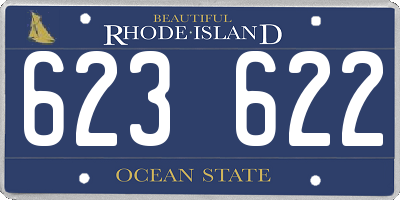 RI license plate 623622