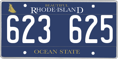 RI license plate 623625