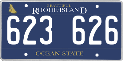 RI license plate 623626