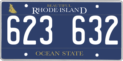 RI license plate 623632