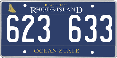 RI license plate 623633