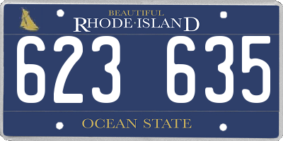 RI license plate 623635