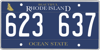 RI license plate 623637