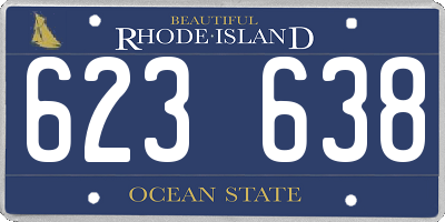 RI license plate 623638