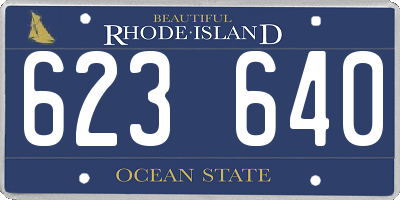 RI license plate 623640