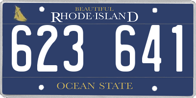 RI license plate 623641