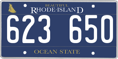 RI license plate 623650