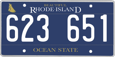 RI license plate 623651