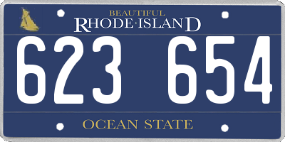 RI license plate 623654