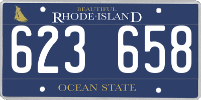 RI license plate 623658