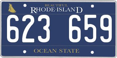 RI license plate 623659