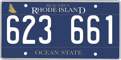 RI license plate 623661