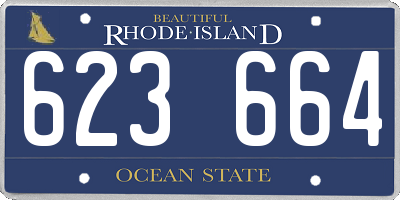 RI license plate 623664