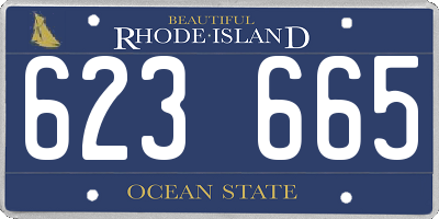 RI license plate 623665