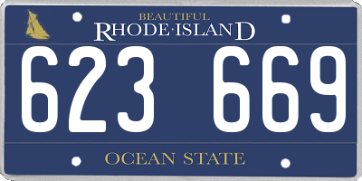 RI license plate 623669