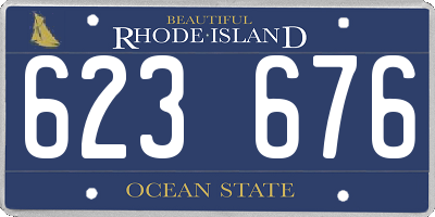 RI license plate 623676