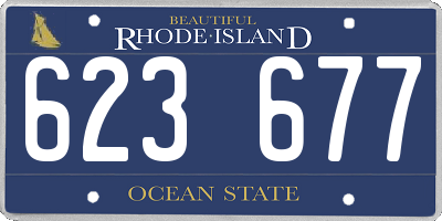 RI license plate 623677
