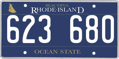 RI license plate 623680