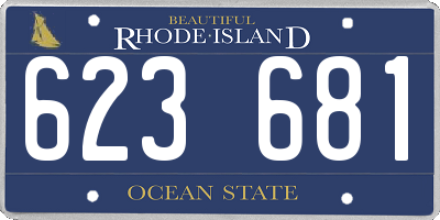 RI license plate 623681
