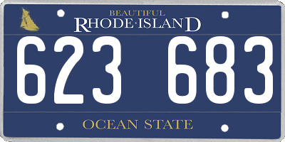 RI license plate 623683