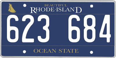 RI license plate 623684
