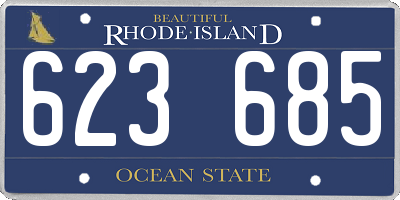 RI license plate 623685