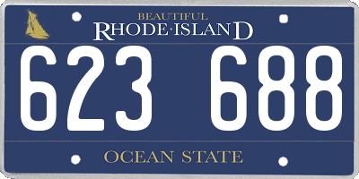 RI license plate 623688