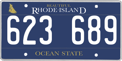 RI license plate 623689