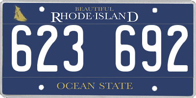 RI license plate 623692